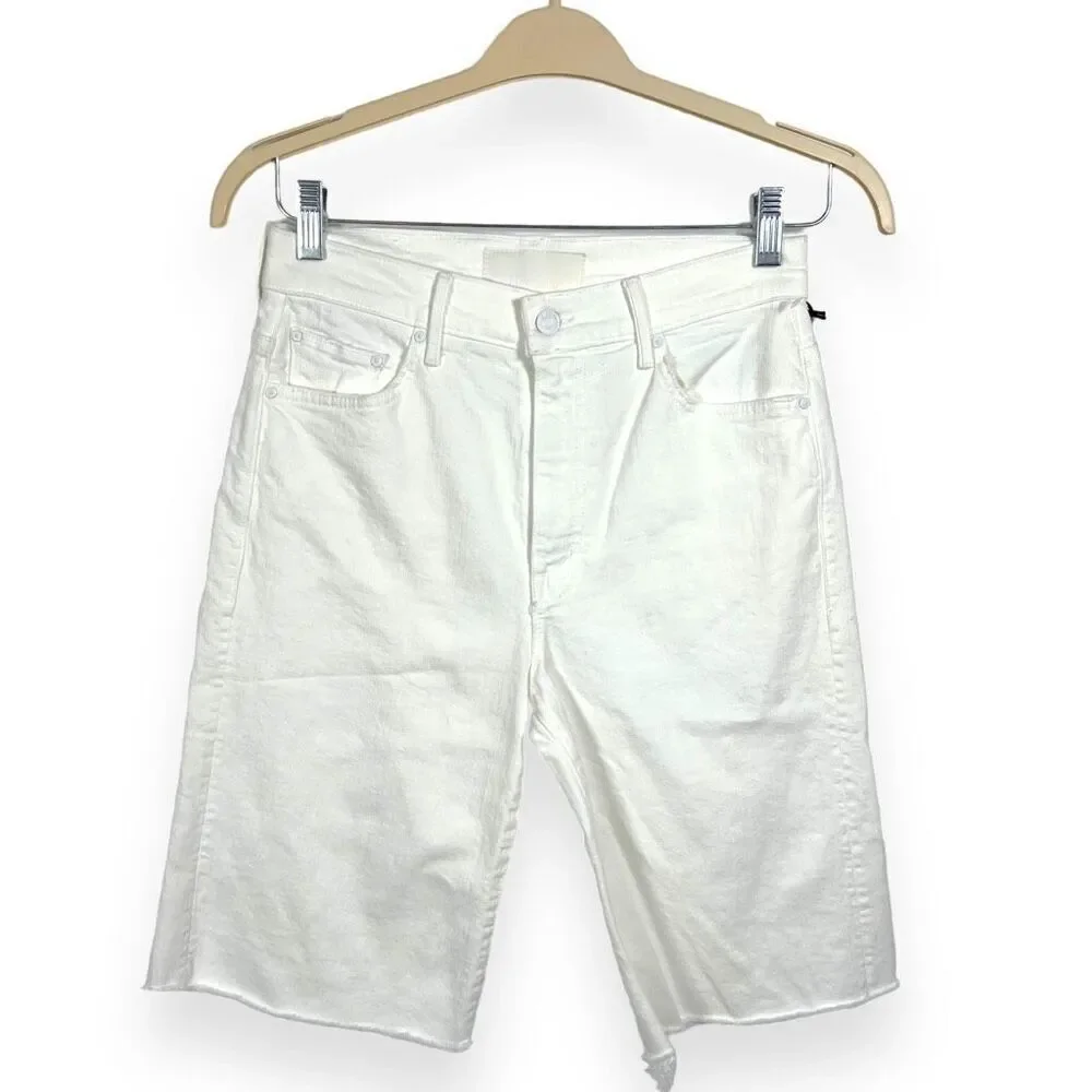 Mother Superior Denim White Undercover Knee Fray Short Totally Innocent Size 25